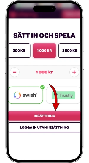 Välj att registrera dig eller logga in på CherryCasino