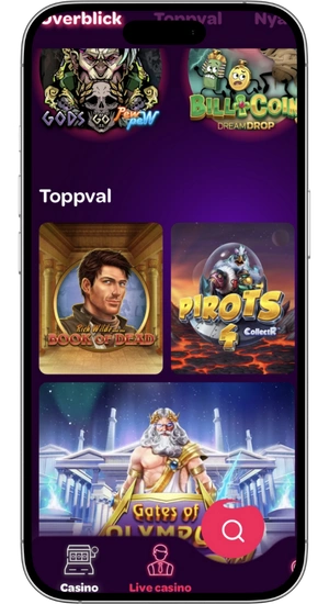 Välj det spel du gillar från listan