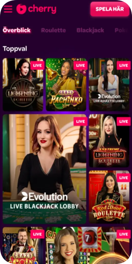 Livekasinon valikoima ja laaja valikoima
