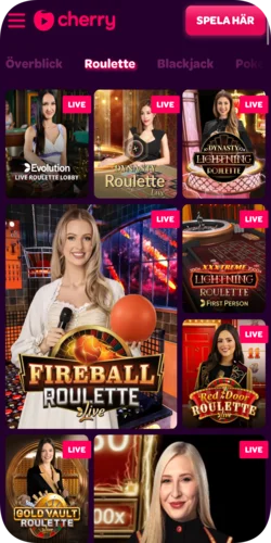 Ruletti CherryCasinon nettikasinolla
